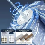 New High Pressure Water Saving Filter Shower Head 5 Modes Handheld Shower Head One Button Stop Bathroom Accessories Set 5