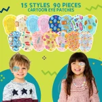 90/180PCS New Eye Patch Cartoon Patern Medical Lazy Eye Patch For Kids Adult Strabismu Treatment Vision Care Patch 15 Kind Desig