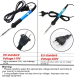 Adjustable Temperature Electric Soldering Iron 60W Electric Soldering Iron Welding Solder Repair Tool (Note Your Local voltage) 2