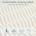 Sdorens Oversized Round Chair Lounge Chaise Cloud Boneless Large Circle Chair with Plush Fuax Fur Fluffy Modern Sleeper Sofa Bed 4