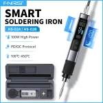 FNIRSI HS-02 Adjustable Temperature Soldering Iron DC 20V 100-450℃ Welding Solder Rework Station PD 100W Portable Repair Tool