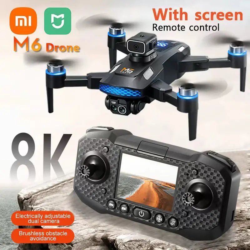 Xiaomi Mjia M6 Drone 8K Professional HD Camera Drones 5G WIFI FPV Video 4k UAV With screen Remote control RC Quadcopter Dron Xiaomi Mjia M6 Drone 8K Professional HD Camera Drones 5G WIFI FPV Video 4k UAV With screen Remote control RC Quadcopter Dron