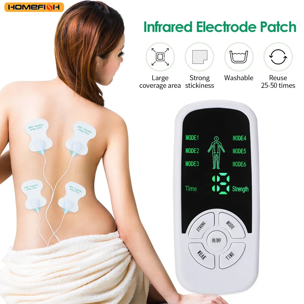 HOMEFISH Muscle Therapy Stimulator 6 Modes Tens Unit Machine Meridian Physiotherapy Pulse Abdominal Prostate Body Massager HOMEFISH Muscle Therapy Stimulator 6 Modes Tens Unit Machine Meridian Physiotherapy Pulse Abdominal Prostate Body Massager