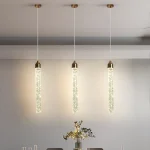 Luxury Crystal Pendant Light with Gold Fixtures Crystal Hanging Lamp  for Living Room Bedroom Dining Room Modern Home Decor 2