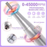 45000RPM Electric Nail Drill Polisher Rechargeable Portable Electric Nail File Machine Kit for Home Acrylic Gel Nails Polishing 2