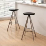 Nordic Modern Bar Stools with Round Seat  Luxury Counter Height Kitchen Island Stools for Home Bar & Restaurant Bar Furniture 3
