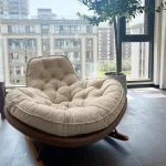 Home Balcony Casual Rocking Chair Lounge Comfortable Sofa Iving Room Bedroom Nordic Luxury Furniture Chaise Lounge Accessories