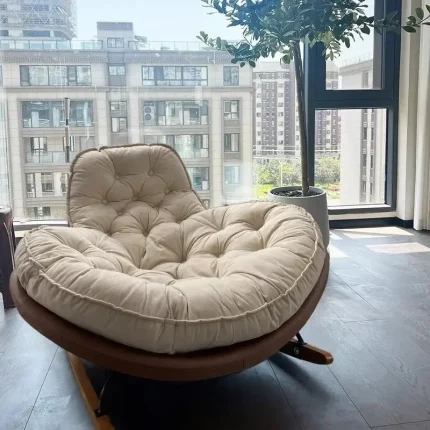 Home Balcony Casual Rocking Chair Lounge Comfortable Sofa Iving Room Bedroom Nordic Luxury Furniture Chaise Lounge Accessories