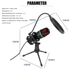 Professional Condenser Microphone Kit, RGB Lighting & Tripod Stand, Perfect for Streaming, YouTube, Podcasts & Recording 6