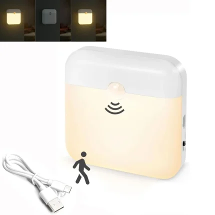 Motion Sensor Night Light Rechargeable Stick-On LED Closet Light Auto On Off Wall Light Automatically Closet Lights Night Lamp