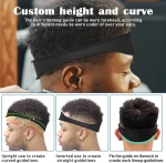DIY Home Haircuts Curved Headband Silicone Neckline Shaving Template and Hair Cutting Guide Hair Styling Tool 5