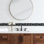 Mosaic Bathroom Waist Line Wall Stickers Waterproof Peel & Stick Art Backsplash Kitchen Office Skirting Line Decor Wallpaper 3