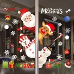 Christmas Window Stickers Merry Christmas Decorations for Home 2025 Christmas Wall Sticker Kids Room New Year Decoration 2026 4