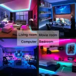 Tape Bluetooth USB LED Strip Light 5050 SMD 5V USB RGB Lights Flexible LED Lamp Tape Ribbon RGB Self-adhesive TV Desktop Diode 6