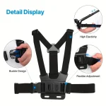 All-in-One Action Camera Accessories Kit Head Strap Chest Strap Mount Adjustable for GoPro Hero Phone Osmo SJCAM AKASO insta360 4