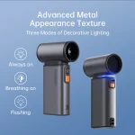 JISULIFE Portable Turbo Handheld Fan, 100 Winds Speeds Adjustable, 9000 mAh Rechargeable Battery, LED Display, Outdoor Camping 4