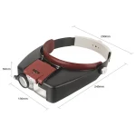10X Magnifying Headband Glasses LED Illuminated Loupe Adjustable Size Reading Optivisor for Close-Up Work 6