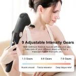 Fascia Massage Gun Shoulder Massage Machine Electric Muscle Massager Gun High Frequency Back Waist Neck Body Massage with Handle 4