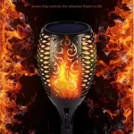12LED Solar Flame Light Outdoor,Waterproof 12LEDs Torches Landscape Lamp for Outdoor Courtyard Garden Yard,Halloween Decorations 2