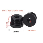 Mic Stand Adapter 1/4 to 5/8 3/8 to 5/8 Female to Male Screw Thread Adapter for Camera LCD Monitor Microphone Stand Adapter 5