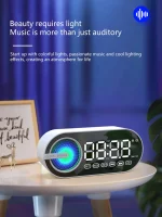 Wireless Bluetooth speaker, mini design with multiple functions as a clock, outdoor version subwoofer is powerful 3