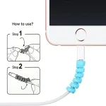 10PCs Cable Protector cover silicone bobbin winder for iPhone 13 Samsung S21 Xiaomi Poco cable charger cable cord organizer clip 6