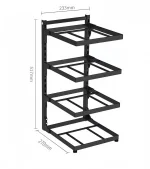 Kitchen Sink Storage Rack Multi-Layer Cooker Storage Rack For Home Stovetop Cabinets Adjustable Pot Rack 6