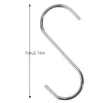 10pcs Stainless Steel S Shaped Hook Kitchen Bathroom Clothing Hooks Multi-functional Metal Hanging Hook 6