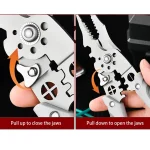 Multifunctional Electrician Pliers, 6-in-1 Wire Stripper Separator, Cutting and Crimping Tool for Cable Repair and Installation 6