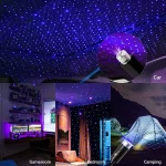 LED Starry Sky Lamp Car Laser Star Roof Light 5V USB Powered Galaxy Star Atmosphere Light Projector Lamp For Room Ceiling Decor 2