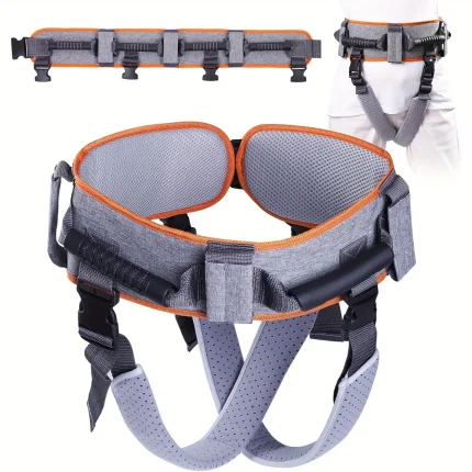 Elderly Step Patient Transfer Lift Belt with 7 Handed Transfer Strap Waist-Moving Mobility Aid Walking Standing Assist Aid
