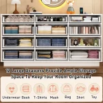 12 Drawer Dresser for Bedroom, 63'' Modern Chest of Drawers with Power Outlets & LED Lights, Wood Dresser for Living Room 4
