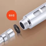 New High Pressure Water Saving Filter Shower Head 5 Modes Handheld Shower Head One Button Stop Bathroom Accessories Set 6
