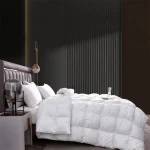 High Grade 100% White Goose Down Quilt Winter Warm Feather Duvet Queen King Cozy Lightweight 3D Bread Comforter Pinch Pleated 2