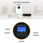 ECGSOLAX Us 6.2KW Hybrid Solar Inverter Pure Sine Wave 48V 120V  240VOff Grid Inverter 100A MPPT Solar Split Phase Inverter 2