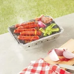 Disposable Instant Charcoal Grill Portable Barbecue Grill 540g Charcoal Easy Clean Ready to Use Car Camping Tailgate Party 5