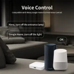 TNCE Tuya US WiFi or zigbee Smart Wall Switch 1/2/3/4 Gang Wire Touch Sensor LED Light Switches Smart Home Alexa Google Home 6