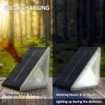Outdoor Solar Step Lights, Warm White & RGB, IP67 Waterproof, Auto On, for Patio, Yard, Driveway, Porch Decoration 5