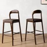 Wood With Back Bar Stools Balcony Modern Design Minimalist Office Barstools Relaxing Gaming Chaise De Bar Lounge Suite Furniture 6