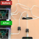 Magnetic Cable Organizer 1/3/6 PCS Cable Management Wire Keeper Wall Data Cable Clips Winder Adjustable Cord Holder Under Desk 4