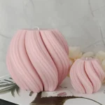 Geometric Wave Aromatherapy Candle Silicone Mold Twisted Spiral Abstract Craft Plaster Resin Mould Candle Making Supplies 6