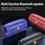 Portable Subwoofer Bluetooth Speakers Outdoor Stereo Surround Waterproof Loudspeaker Wireless Sound Box Support FM Radio TF Card 2