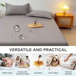 Waterproof Mattress Covers Fitted Sheets Bed Bedspreads Fabric Thick Mattress Protector for Single Double King Queen Size Beds 2