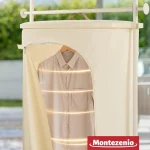3 in 1 Portable Clothes Dryer, Hanging Iron & Drying Rack, 1000W Small Compact Foldable Electric Laundry Dryers Machine with Tim 3