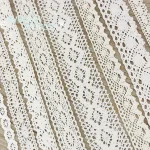 (5Meter/roll) White Beige Cotton Embroidered Lace Net Ribbons Fabric Trim DIY Sewing Handmade Craft Materials 2