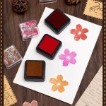 6 Pcs Multicolor Ink Pad Set Water Based for Stamping Student Planner Handmade Craft Journaling Scrapbooking Stationery Supplies 4