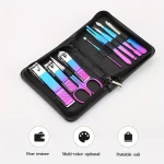 9-18pcs Set Professional Stainless Steel Manicure & Pedicure Kit Precision Nail Care with Travel Case with Nail Clipper Scissor 6