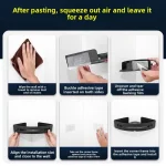 3/2/1 PCS Strong Adhesive No Drill Shower Shelf Storage Upgraded Waterproof Bathroom Organizer Shampoo & Towel Holder Wall Mount 3