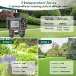 Insoma 2-Zone Sprinkler Timer Programmable Garden Hose Timer Water-Saving Irrigation Controller for Lawn Yard  Drip Systems IPX5 3