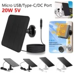 10W 5V Solar Panels For Eufy Eufycam 3/3C/2C/2Pro Wall Mount Solar Charging Panel Waterproof Solar Cell System With 9.8ft Cable